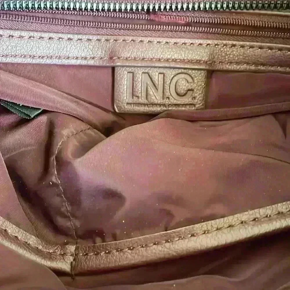 INC maroon, quilted nylon tote bag - Picture 6 of 6